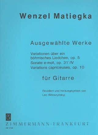 Variationen ber ein bhmisches Liedchen op.5, Variations capricieuses op.10 und Sonate e-Moll op.31 fr Gitarre