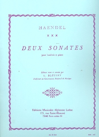 2 sonates pour hautbois et piano