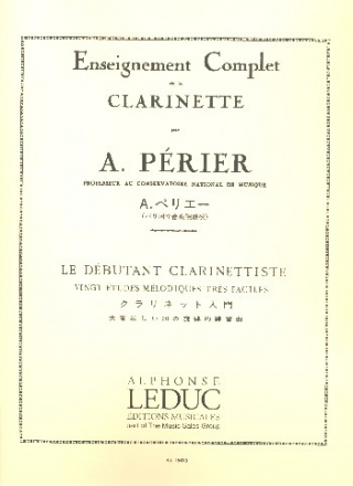 Le debutant clarinettiste 20 etudes melodiques tres faciles au