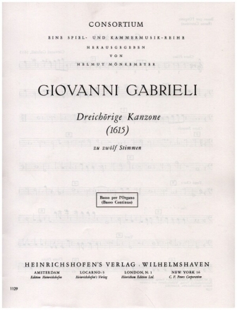 Dreichrige Kanzone (1615) zu 12 Stimmen Stimmen komplett