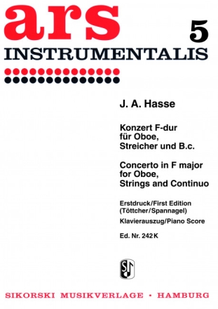 Konzert F-Dur fr Oboe, Streicher und Bc fr Oboe und Klavier