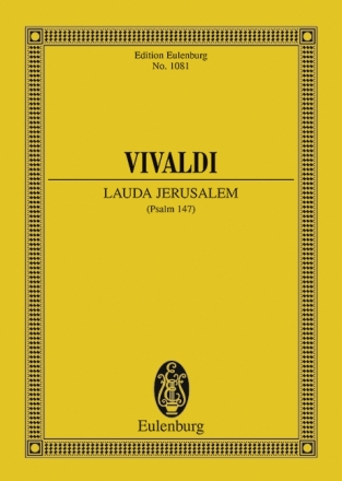 Lauad Jerusalem fr 2 Soprane, Chor und Streichorchester Studienpartitur