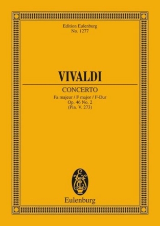 Concerto F-Dur op.46 Nr. 2 fr 2 Hrner, 2 Oboen, Fagott, Violine, Streicher und Bc Studienpartitur