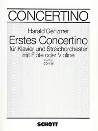 Erstes Concertino GeWV 158 fr Klavier und Streichorchester mit Flte oder Violine Partitur