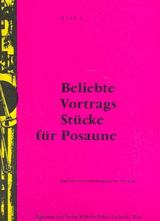 Beliebte Vortragsstcke fr Posaune (und Klavier) Posaune solo