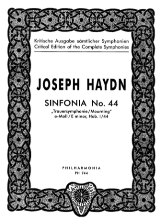 Sinfonie e-Moll Nr.44 Hob.I:44 fr Orchester Studienpartitur