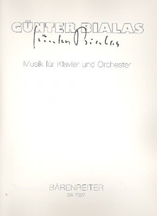 Musik fr Klavier und Orchester Studienpartitur