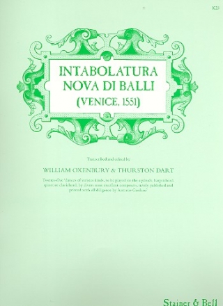 Intabolatura nova di balli for keyboard (Venice 1551)