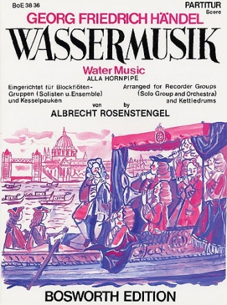 Wassermusik fr Blockfltengruppen und Pauken Partitur und Stimmen