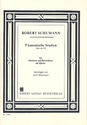 5 kanonische Studien aus op.56 fr Klarinette, Bassetthorn und Klavier