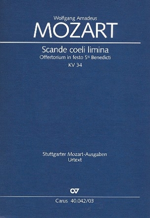 Scande coeli limina KV34 Offertorium festo Sti Benedicti Klavierauszug