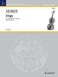 Elegy for solo viola and small orchestra arranged for viola and piano (Stimmen)