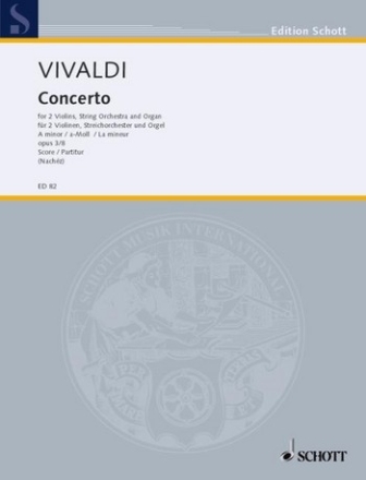 Konzert a-Moll op.3,8 RV522 fr 2 Violinen, Streicher und Orgel Partitur