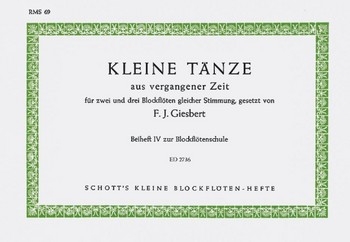 Kleine Tnze aus vergangener Zeit fr 2-3 Sopran-Blockflten und Gitarre Spielpartitur