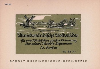 Altniederlndische Volkslieder fr 2 Blockflten Spielpartitur