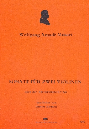 Sonate nach KV545 fr 2 Violinen