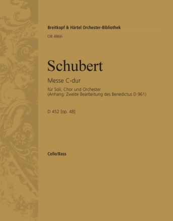 Messe C-Dur op.48 D452 fr Soli, Chor, Orchester und Orgel Violoncello / Kontrabass