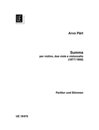 Summa fr Violine, 2 Violen und Violoncello