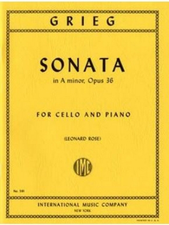 Sonata a major op.36 for cello and piano ROSE, LEONARD, ED.