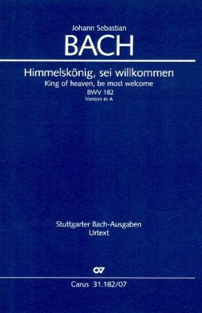 Himmelsknig sei willkommen BWV182 fr Soli, gem Chor und Orchester Studienpartitur (dt/en)