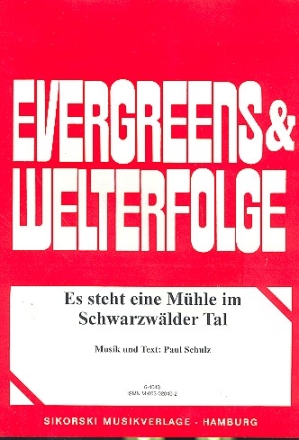 Es steht ein Mhle im Schwarzwlder Tal: Einzelausgabe Gesang und Klavier