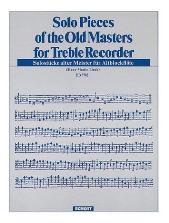 Solo pieces of the old Masters for treble recorder