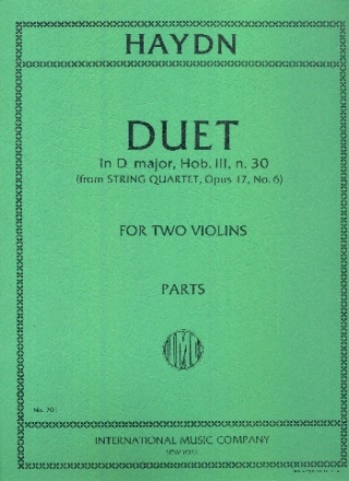 Duet in d major op.102 for 2 violins score