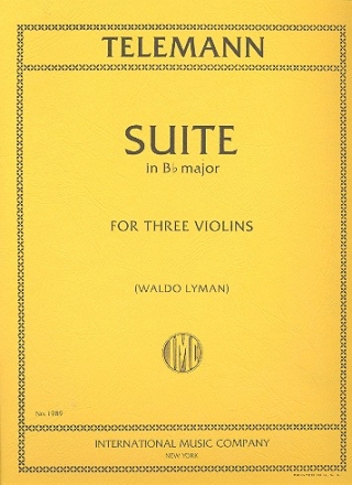 Suite Bb major for 3 violins 3 parts