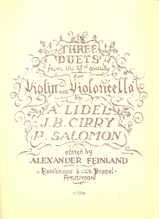 3 Duets from the 18th Century for violin and violoncello