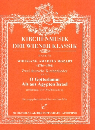 2 deutsche Kirchenlieder KV343 fr einstimmigen Chor und Orgel Partitur