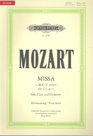 Missa c-Moll KV427 fr Soli, gem Chor und Orchester Klavierauszug