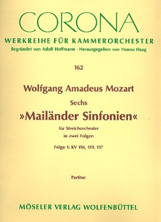 Mailnder Sinfonien Band 1 fr Streichorchester Partitur