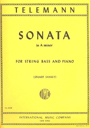 Sonata in a Minor for string bass and piano