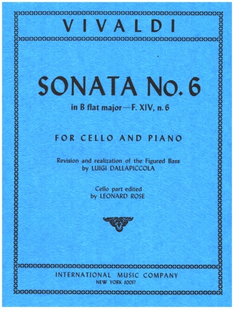 Sonata b flat major F.XIV:6 for cello and piano