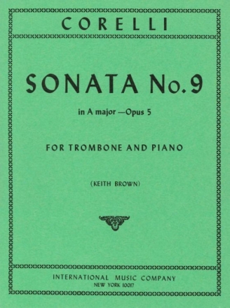 Sonata A major op.5 no.9 for trombone and piano BROWN, KEITH, ED