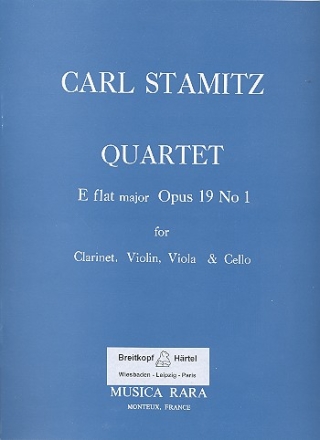 Quartett Es-Dur op.19,1 fr Klarinette und Streichtrio Stimmen