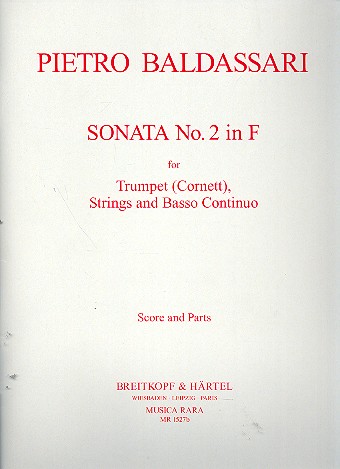 Sonate F-Dur Nr.2 fr Trompete, Streicher und Bc Partitur und Stimmen