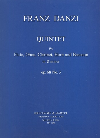 Quintett d-Moll op.68,3 fr Flte, Oboe, Klarinette, Horn und Fagott Stimmen