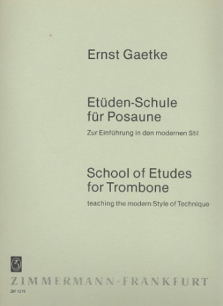 Etden-Schule zur Einfhrung in den modernen Stil fr Posaune