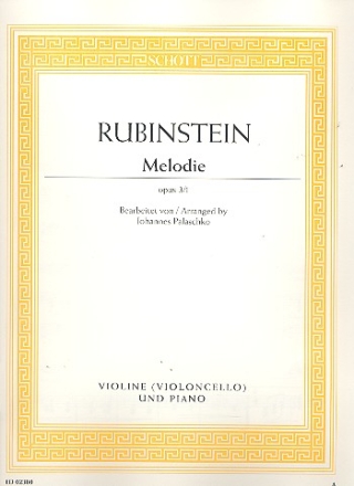 Melodie in F op. 3/1 fr Violine (Violoncello) und Klavier