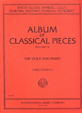 Album of classical Pieces vol.3 for viola and piano