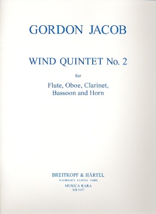 Quintett G-Dur Nr.2 fr Flte, Oboe Klarinette, Horn und Fagott Partitur und Stimmen