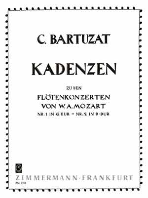 Kadenzen zu den Fltenkonzerten von W.A. Mozart Nr.1 G-Dur und Nr.2 D-Dur