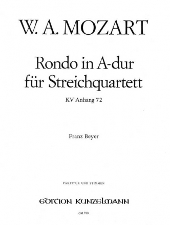 Rondo A-Dur fr Streichquartett Partitur und Stimmen