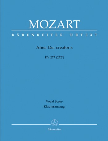 Alma Dei creatoris KV277  fr Soli, Chor und Orchester Klavierauszug