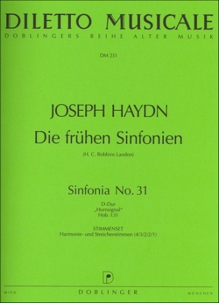 Sinfonie D-Dur Nr.31 Hob.I:31 fr Orchester Stimmenset (Harmonie und 4-3-2-2-1)