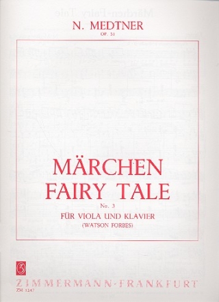 Mrchen op.51,3 fr Viola und Klavier