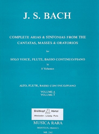 Complete Arias and Sinfonias from the Cantatas, Masses and Oratorios v for soprano, flute and bc