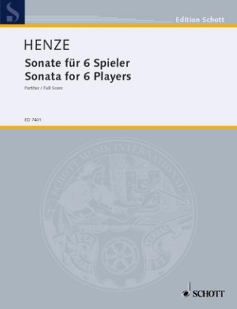 Sonate fr sechs Spieler fr Ensemble Partitur