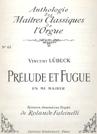 Prlude et fugue en mi majeur pour orgue